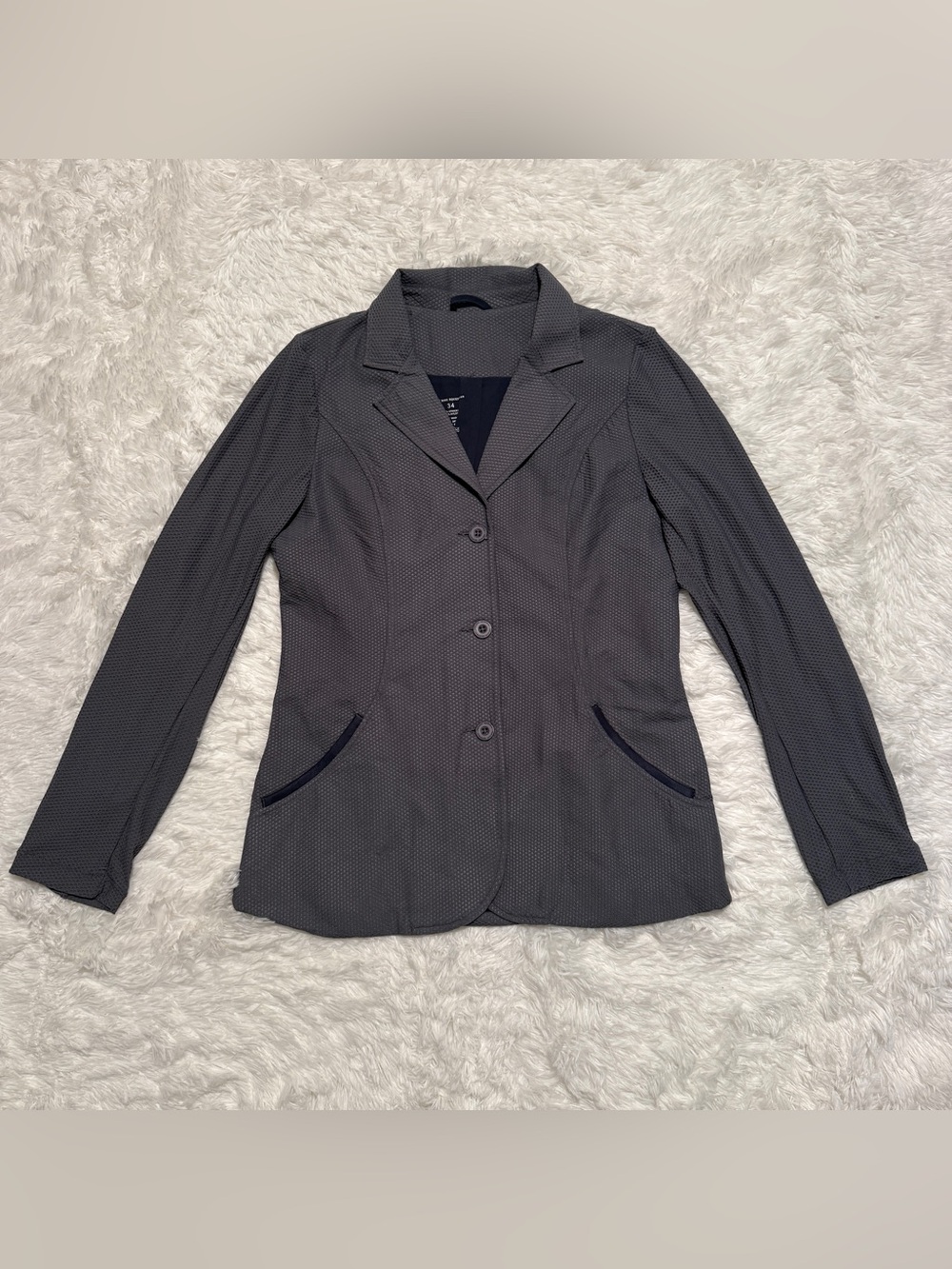 Women’s Size 34 Grey Free Ride Equestrian Mesh Horseback Riding Show Coat